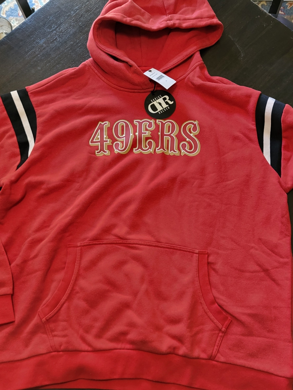 *NEW* Darius Rucker San Francisco 49ers Heavy Pullover Hoodie Men's Size XL Red